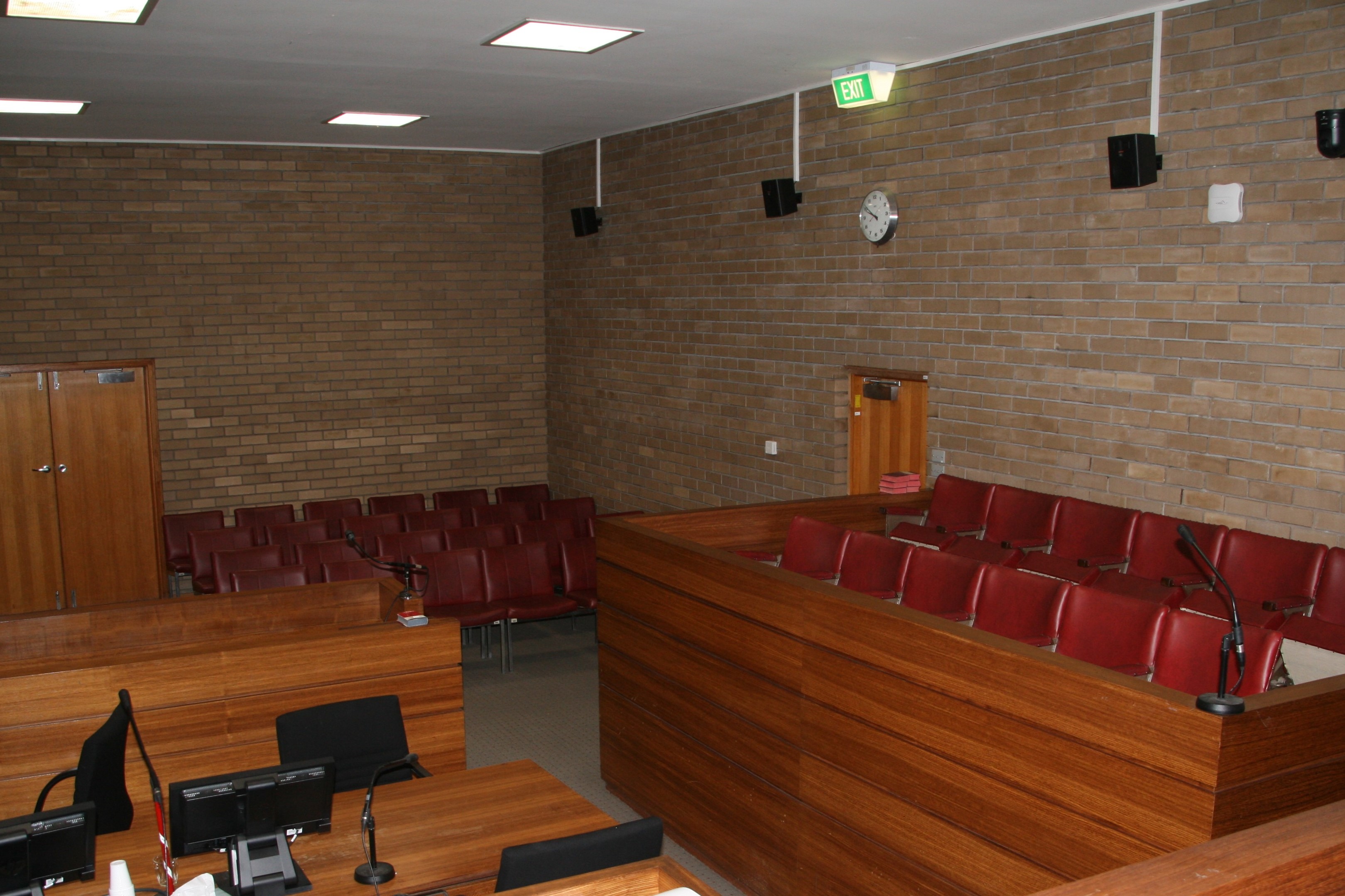 Courtroom inside Horsham Magistrates' Court