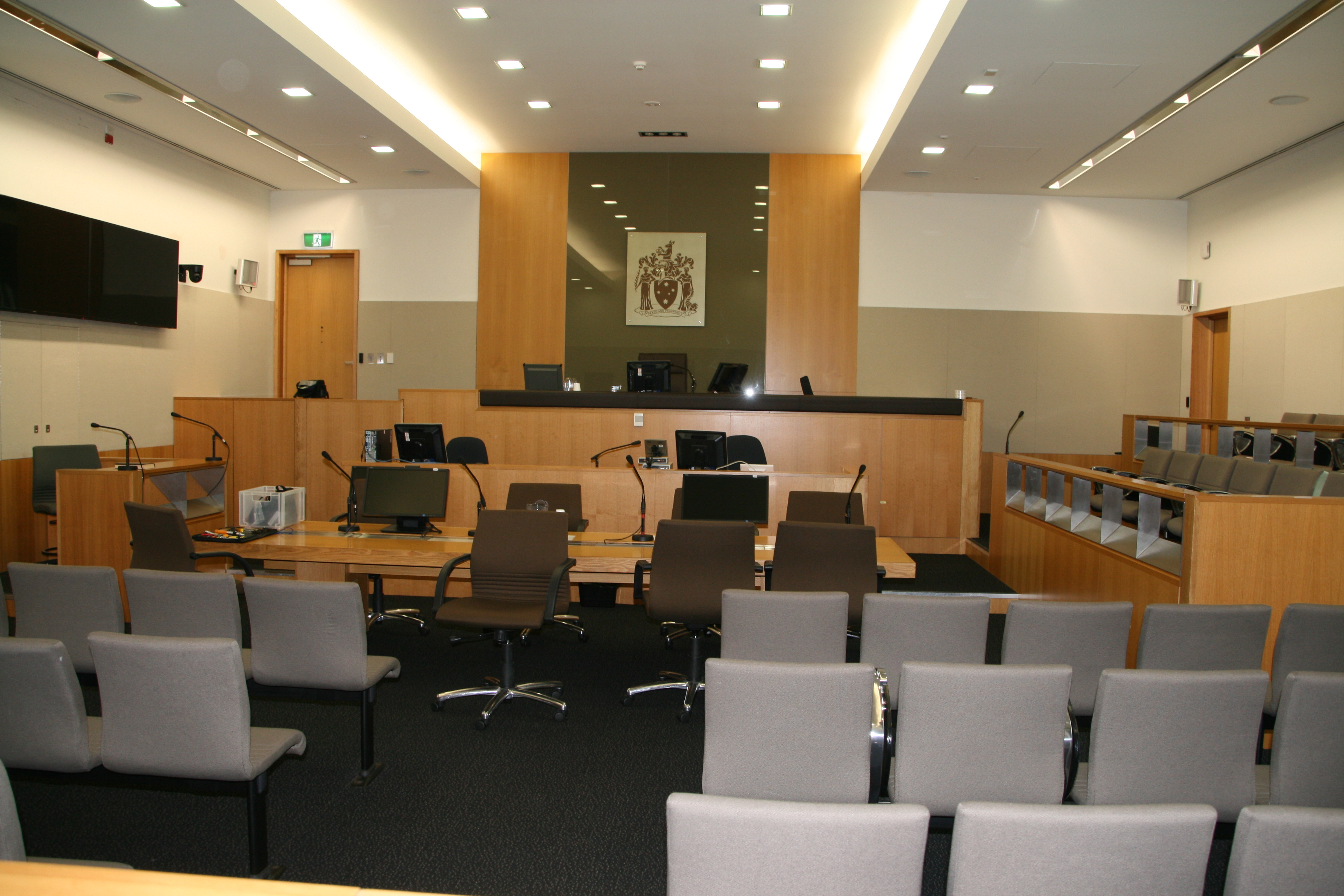 Courtroom inside Latrobe Valley Magistrates' Court