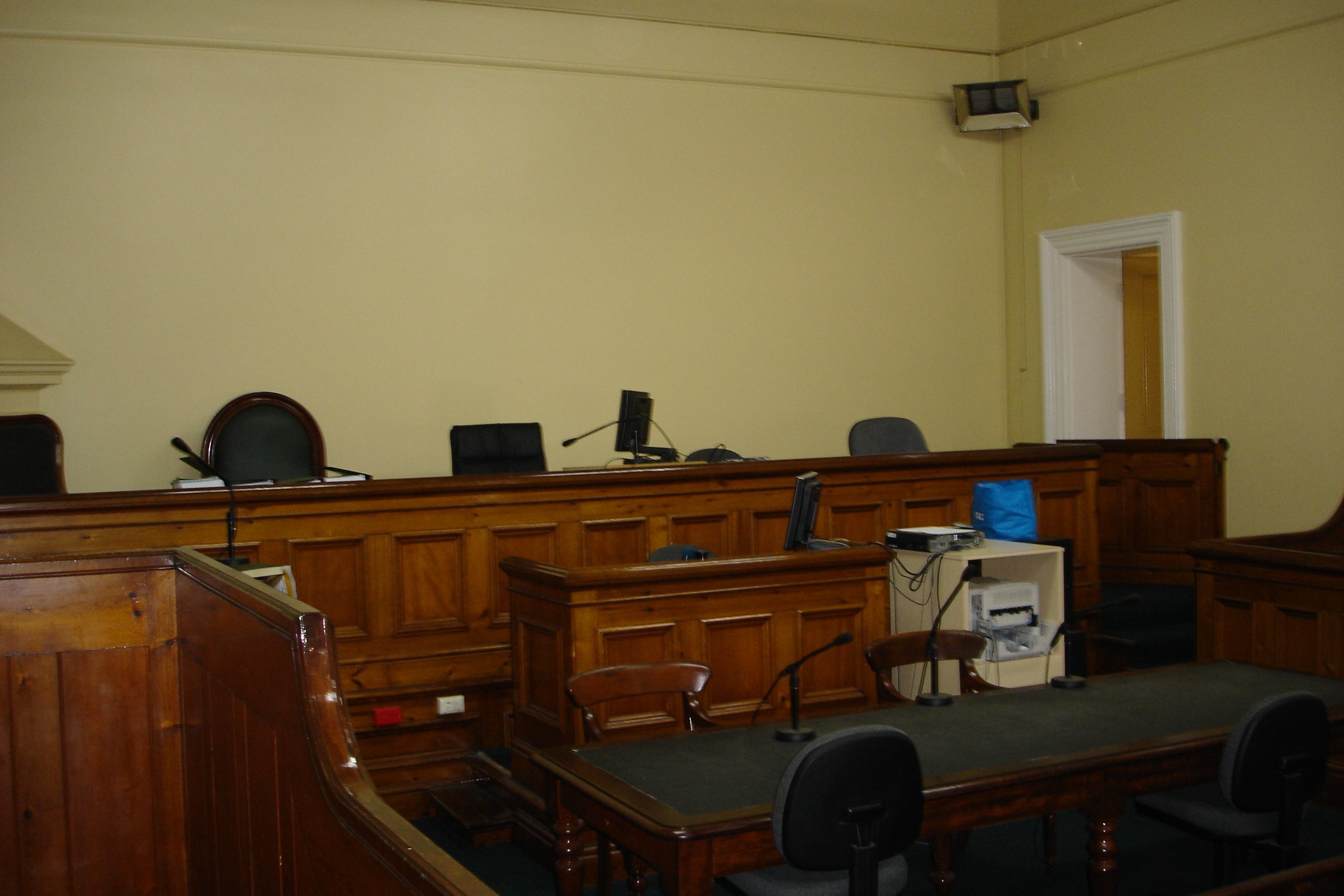 Courtroom inside of Mansfield Magistrates' Court