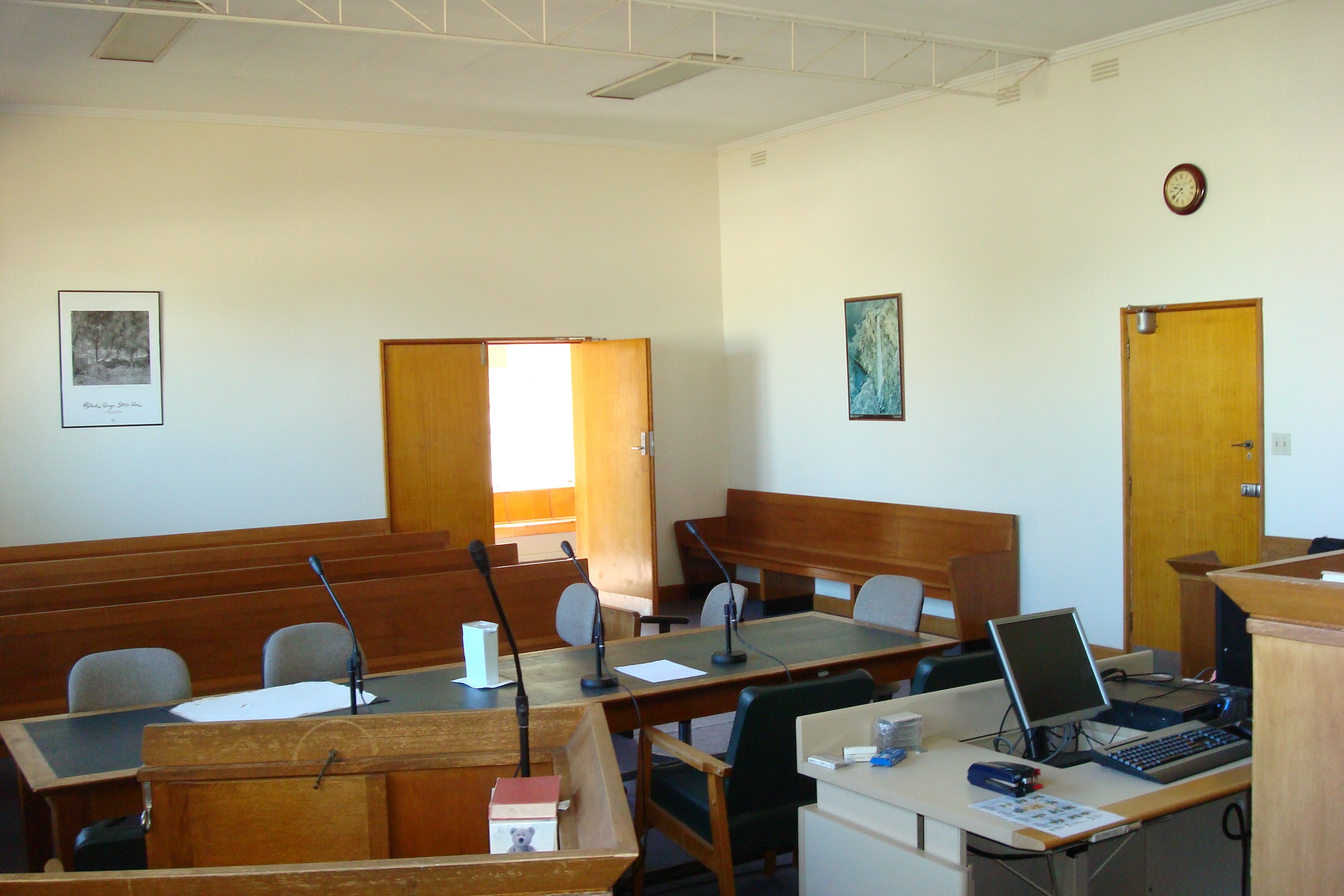 Courtroom at Orbost Magistrates' Court