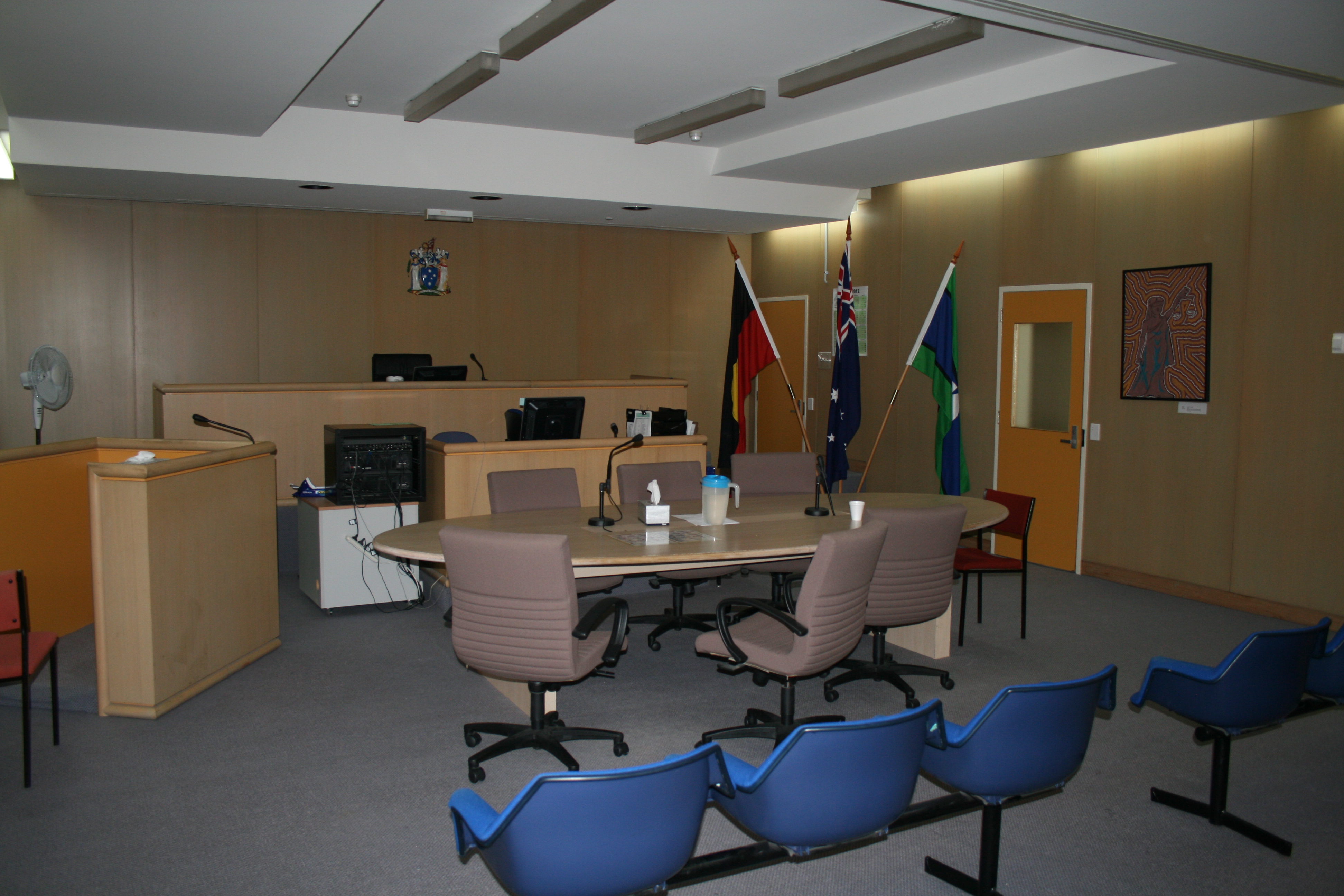 Courtroom inside of Broadmeadows Magistrates' Court