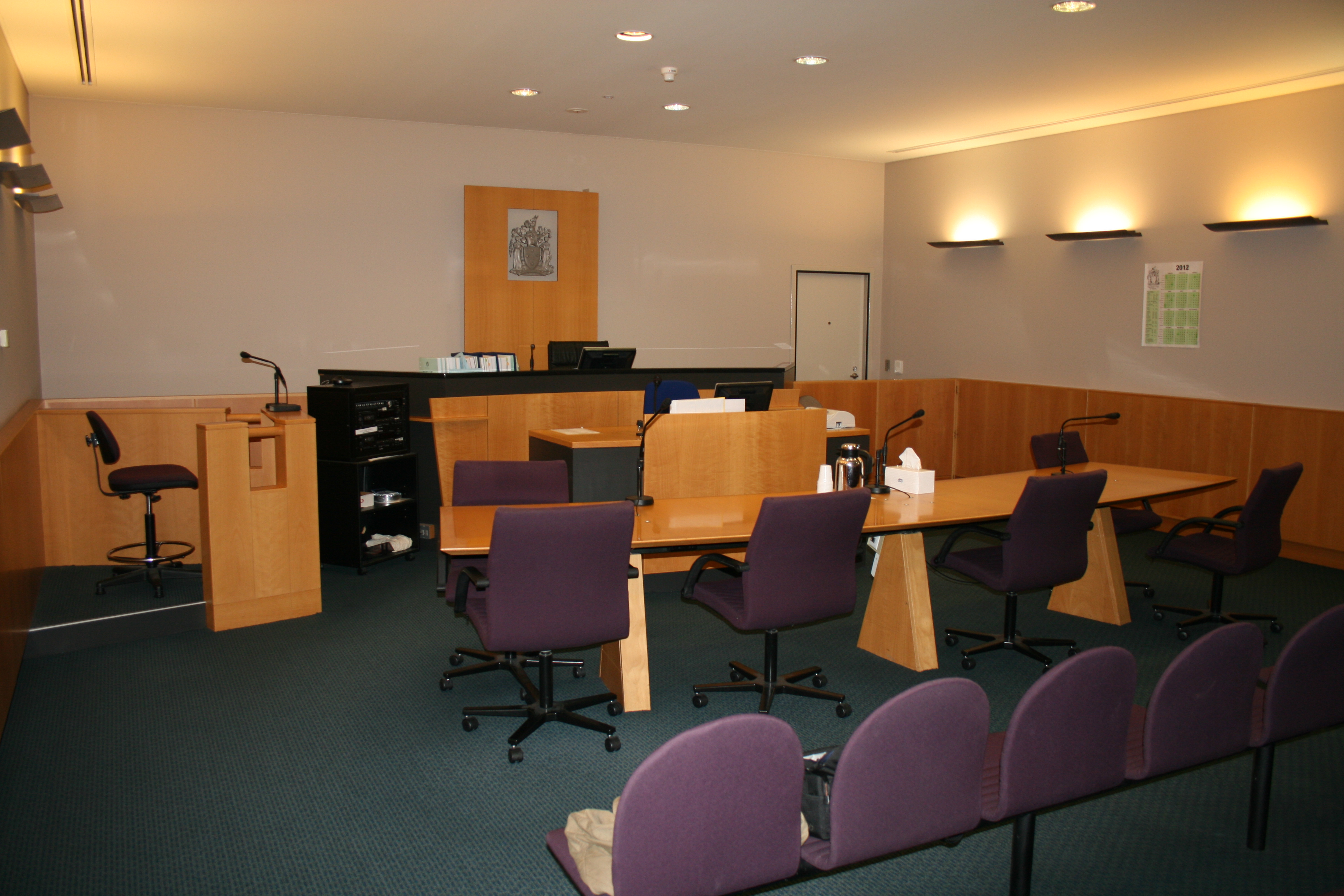 Courtroom inside Frankston Magistrates' Court